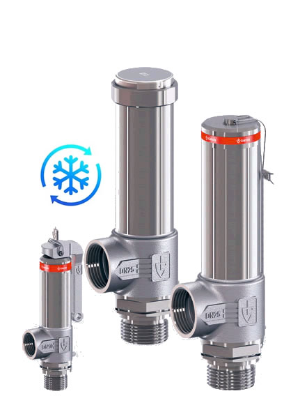 Safety valves and fittings for cryogenic applications